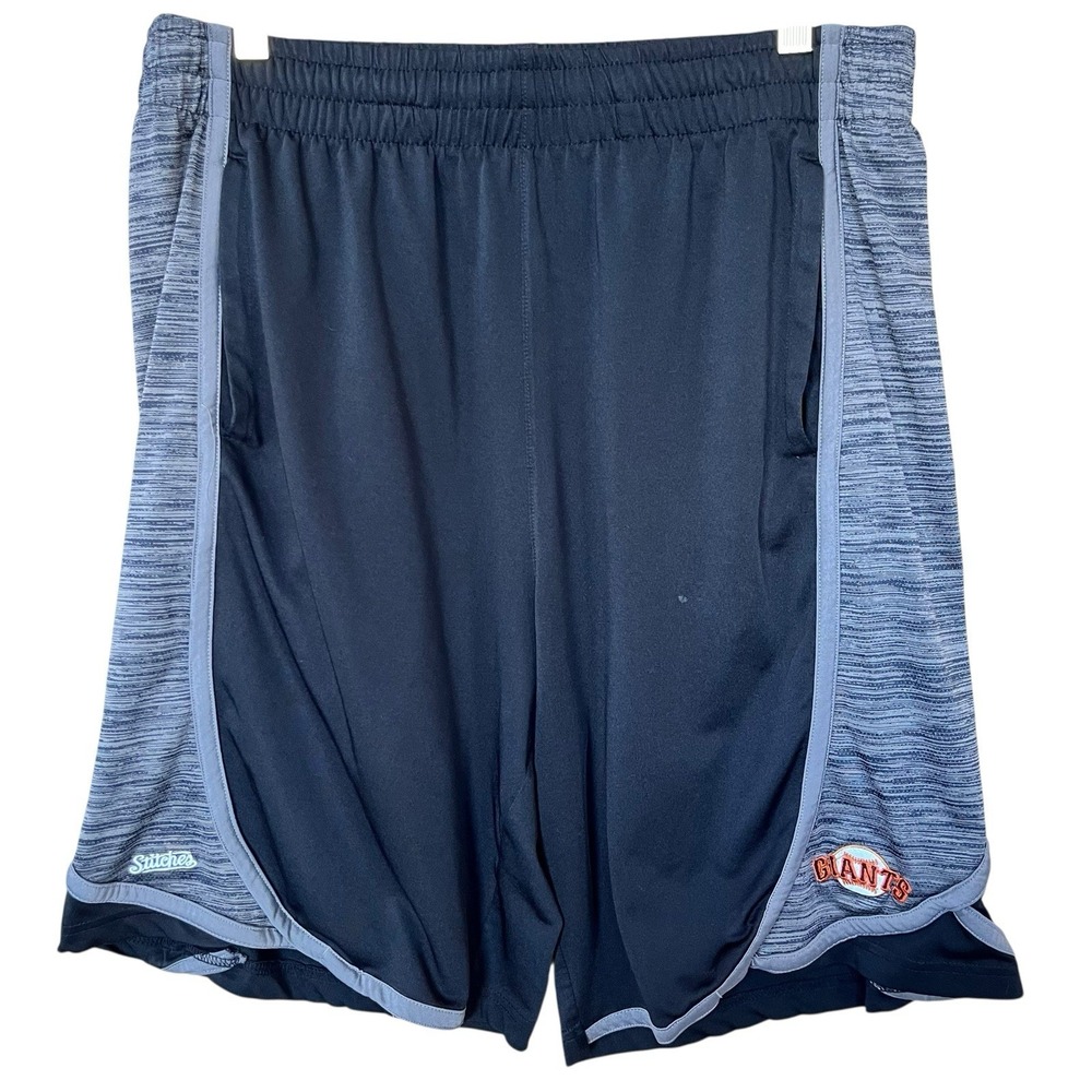 San Francisco Giants MLB Shorts Adult XL Black Gray Activewear Casual Stitches